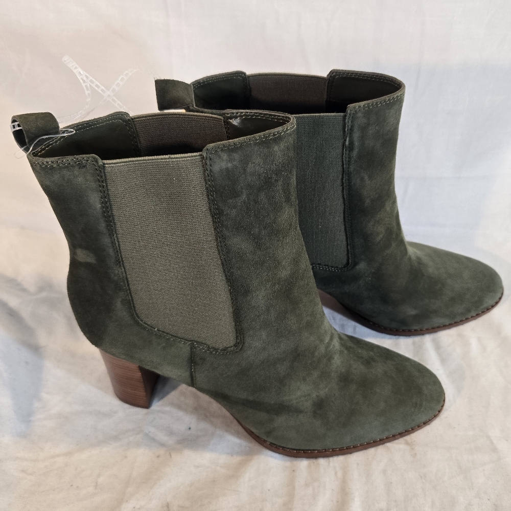 Lauren Ralph Lauren Women's Size 11 Green Mylah Suede Booties Boots New